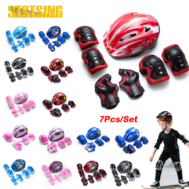 Scooter Helmet Set - Детский регулируемый защитный комплект: шлем, наколенники,