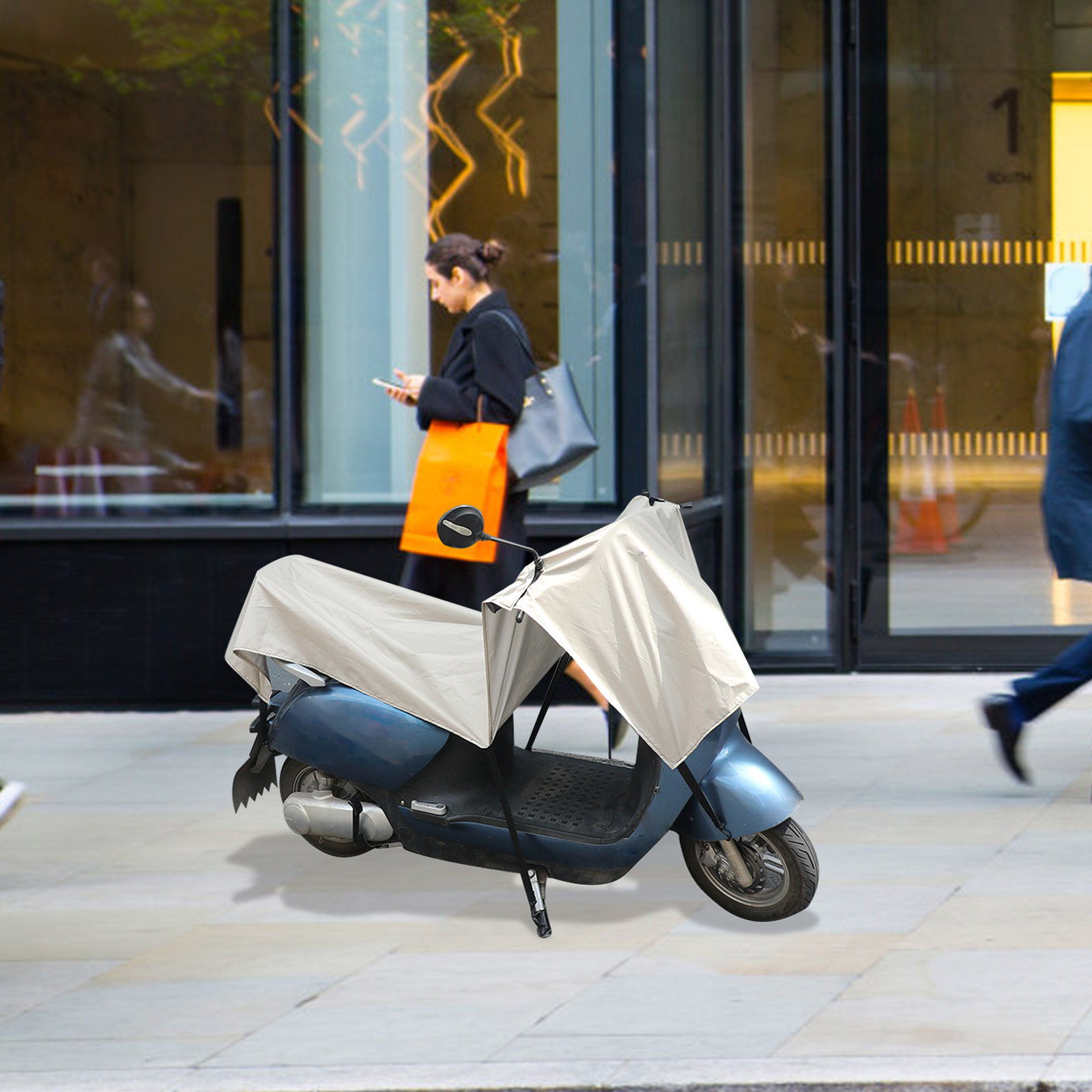 Electric Scooter Rain Cover - Сверхбольшой водонепроницаемый чехол для скутеров, электровелосипедов,