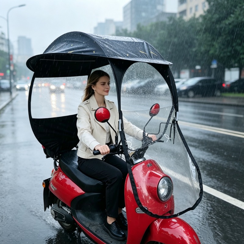 Electric Scooter Rain Cover - Ветрозащитный и водонепроницаемый солнцезащитный козырек для
