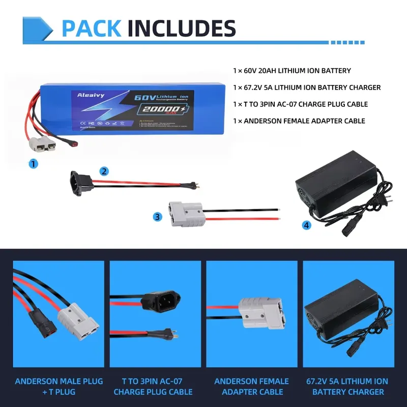   Литиевая батарея 60В 20Ач 30 – обзор и цена 60V 30Ah 21700 Battery Pack